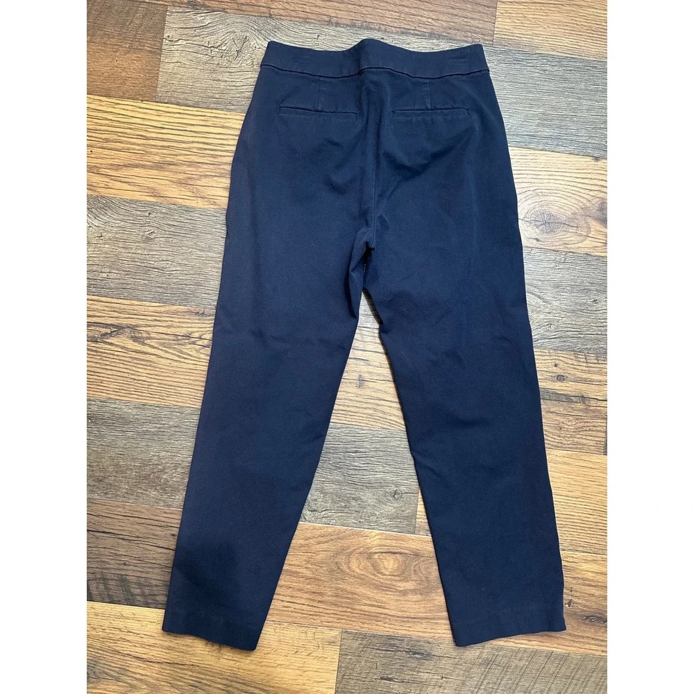 J.Crew Kate Straight Leg Pants Navy Blue Chino Trousers Womens Size 4 Office